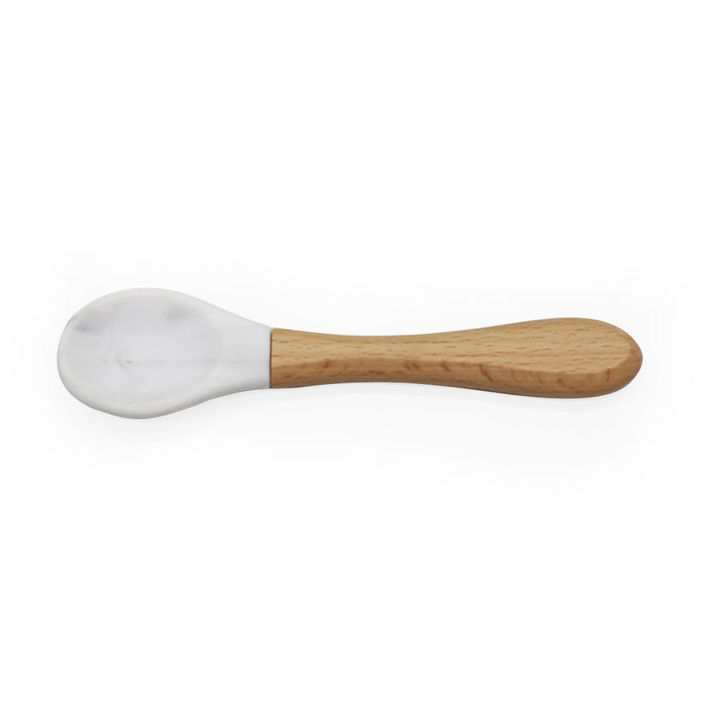 Biomom Wooden Silicone Spoon (12 Colours) - Pupsik Singapore