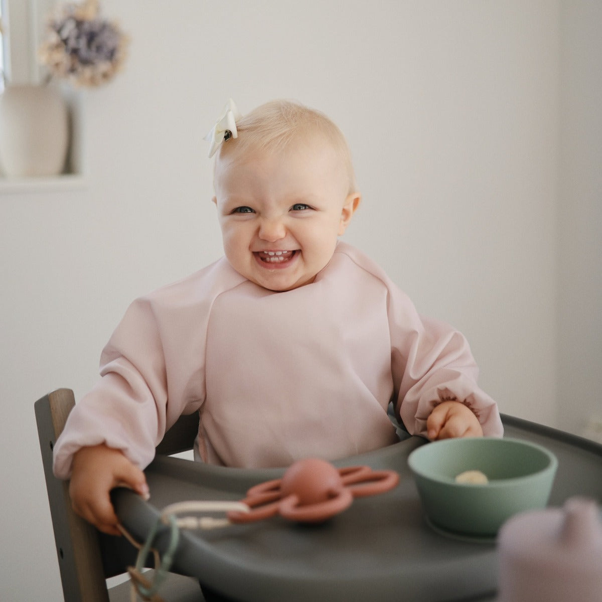 Mushie Long Sleeve Baby Bib (8 Designs) - Pupsik Singapore