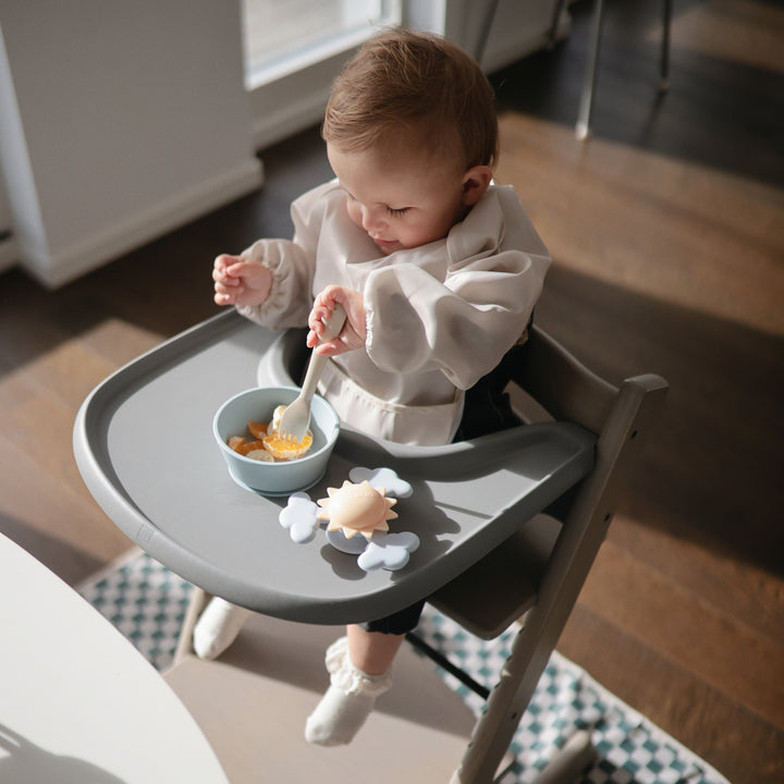 Mushie Long Sleeve Baby Bib (8 Designs) - Pupsik Singapore