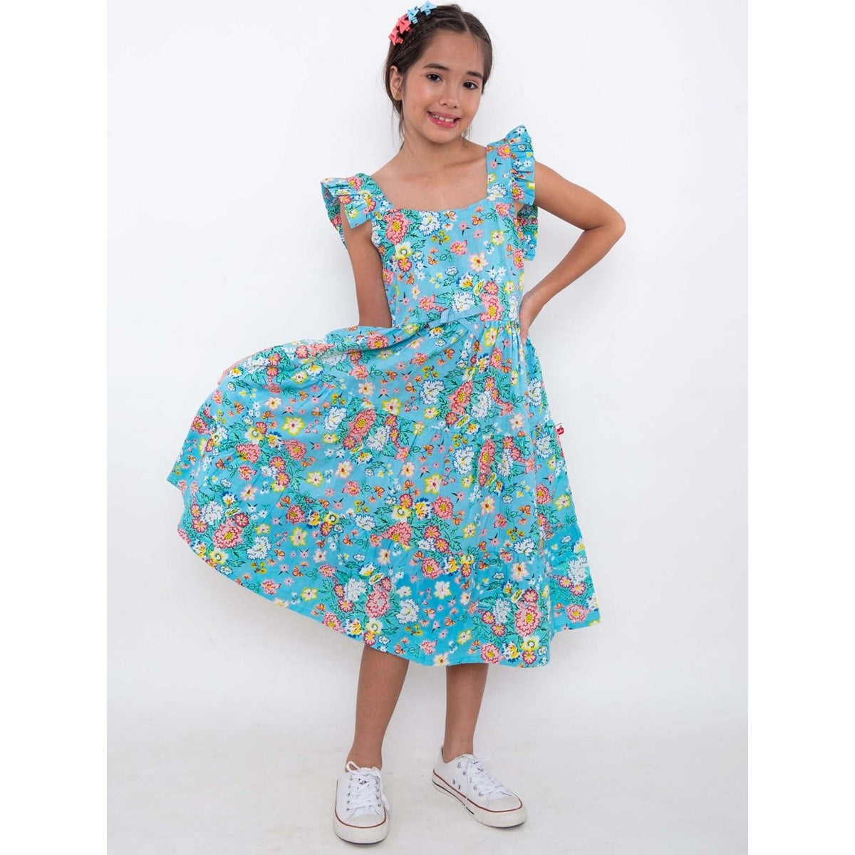 Oobi Cornflower Meadow Midi-Maxi Dress (3 Sizes)