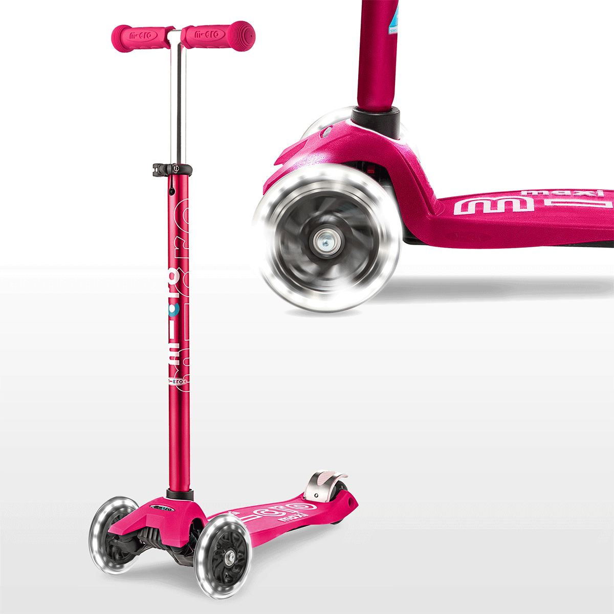 Micro Maxi Deluxe Scooter (LED Wheels) - Pink