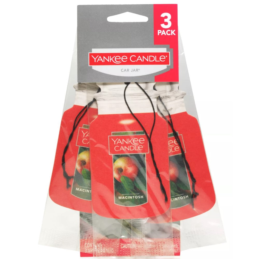Yankee Candle Hanging Paper Car Jar (3pk) - Macintosh