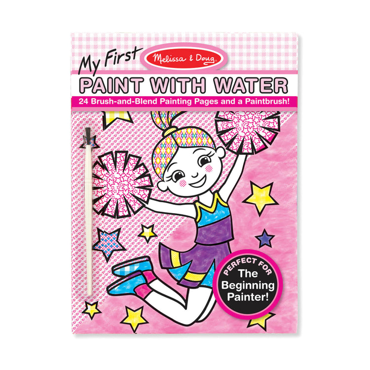 Melissa & Doug  My First Paint With Water Art Pad - Cheerleaders, Flowers, Fairies, and More