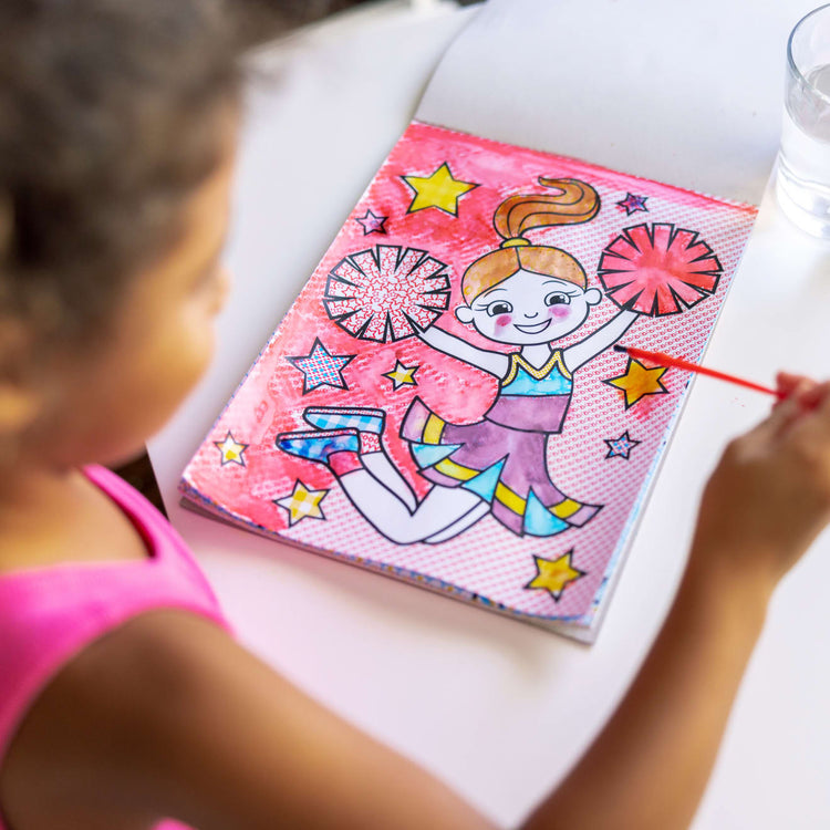 Melissa & Doug  My First Paint With Water Art Pad - Cheerleaders, Flowers, Fairies, and More