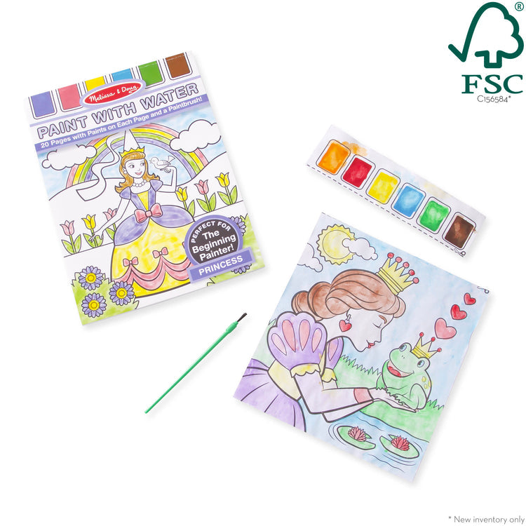 Melissa & Doug Paint with Water Activity Book - Princess - Pupsik Singapore