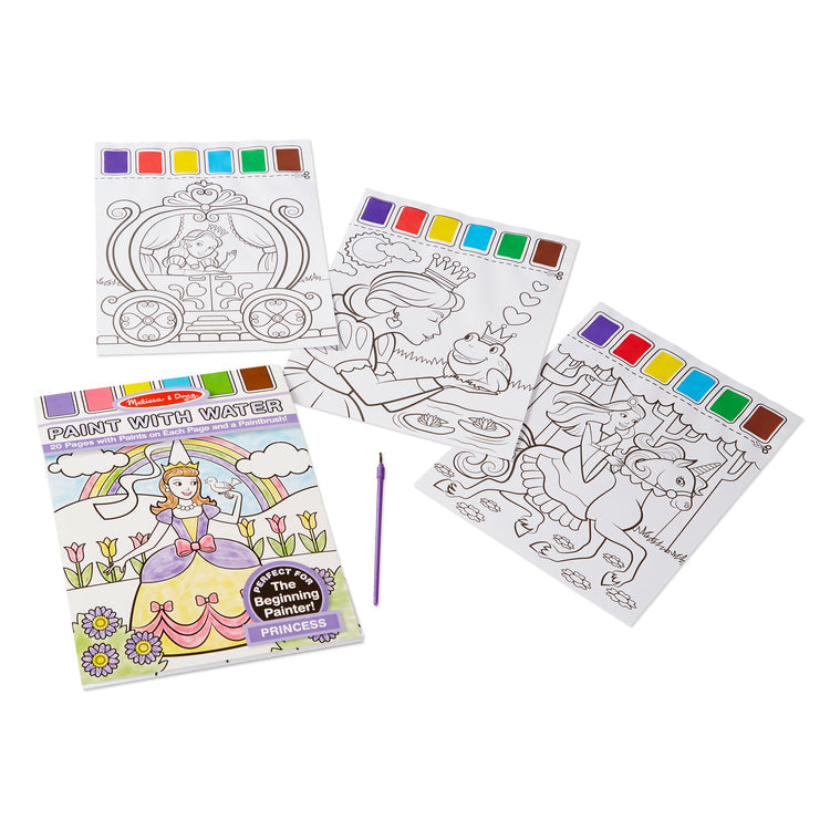Melissa & Doug Paint with Water Activity Book - Princess - Pupsik Singapore