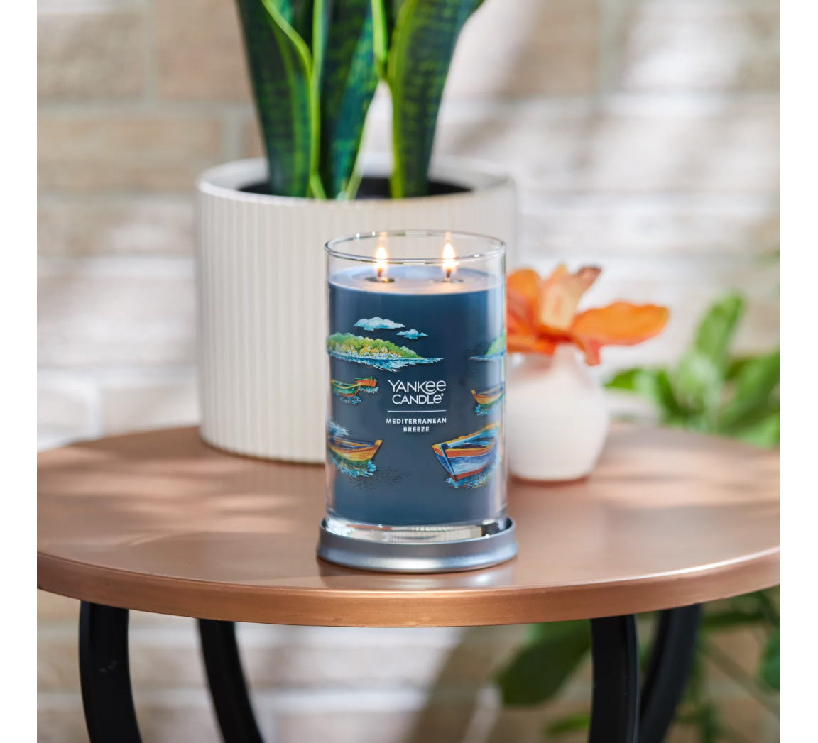 Yankee Candle Signature Large Tumbler Candle, 2-wicks (20oz) - Mediterranean Breeze