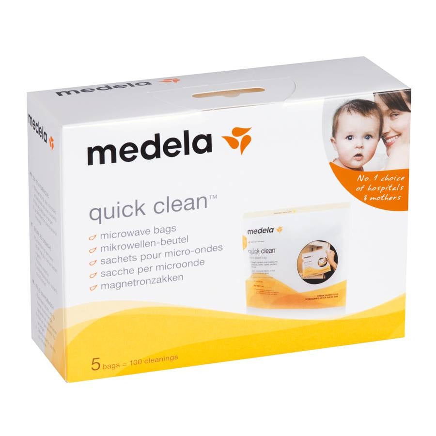 Medela Quick Clean Microwave Bags, 5pc (Local/EU Version)