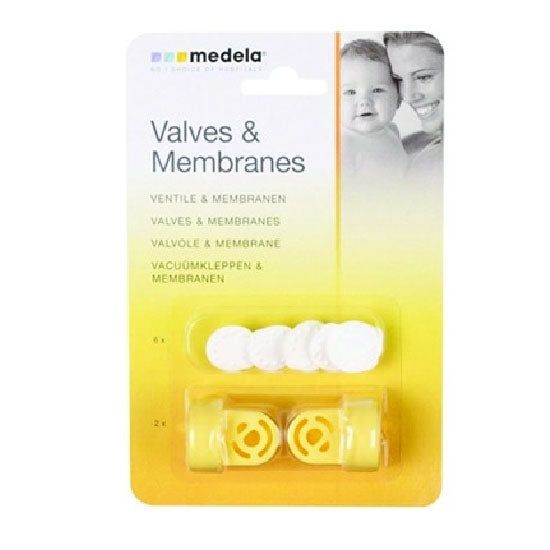 Medela 2 Valves + 6 Membranes - Made in Switzerland