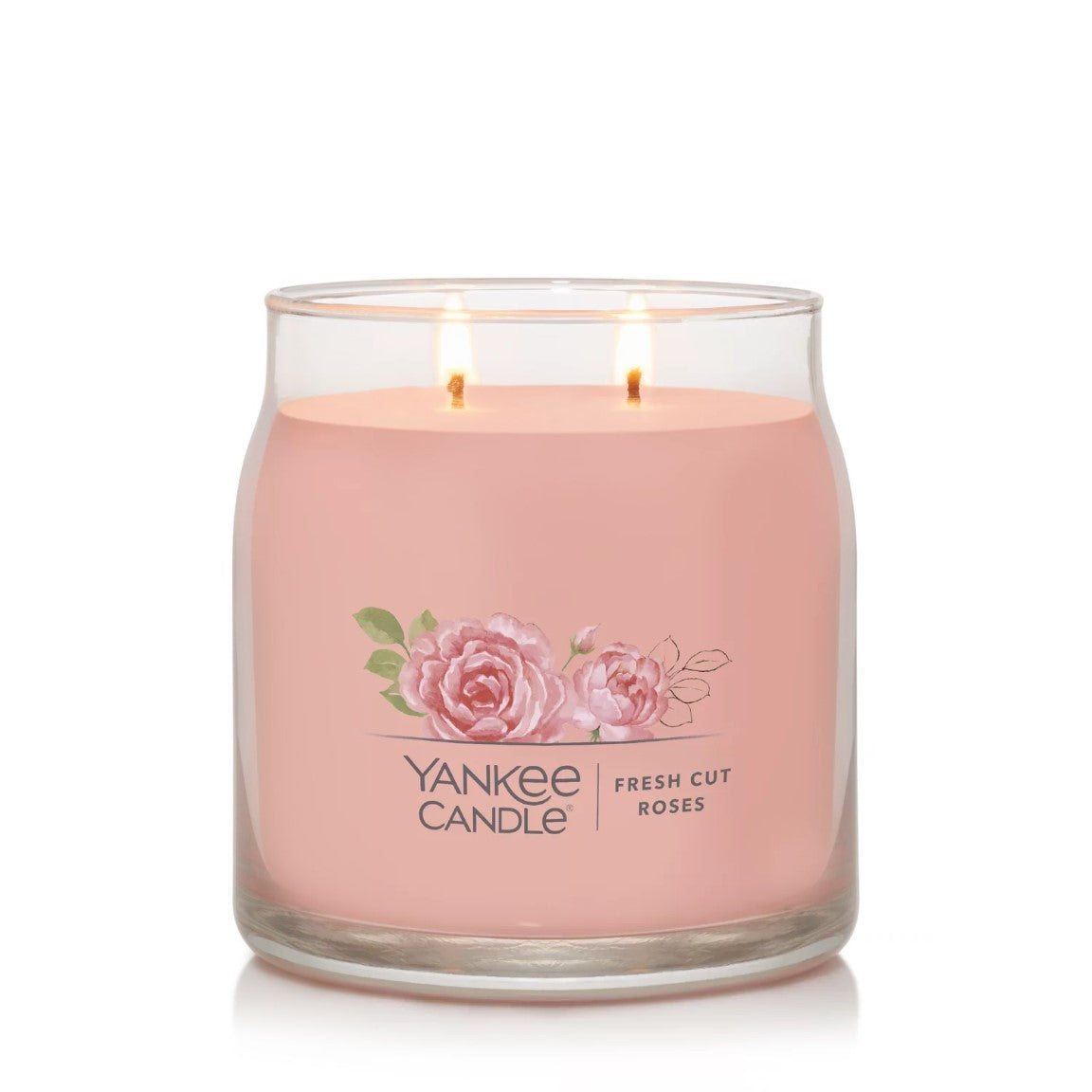 Yankee Candle Signature Medium Jar Candle, 2-wicks (13oz) - Fresh Cut Roses