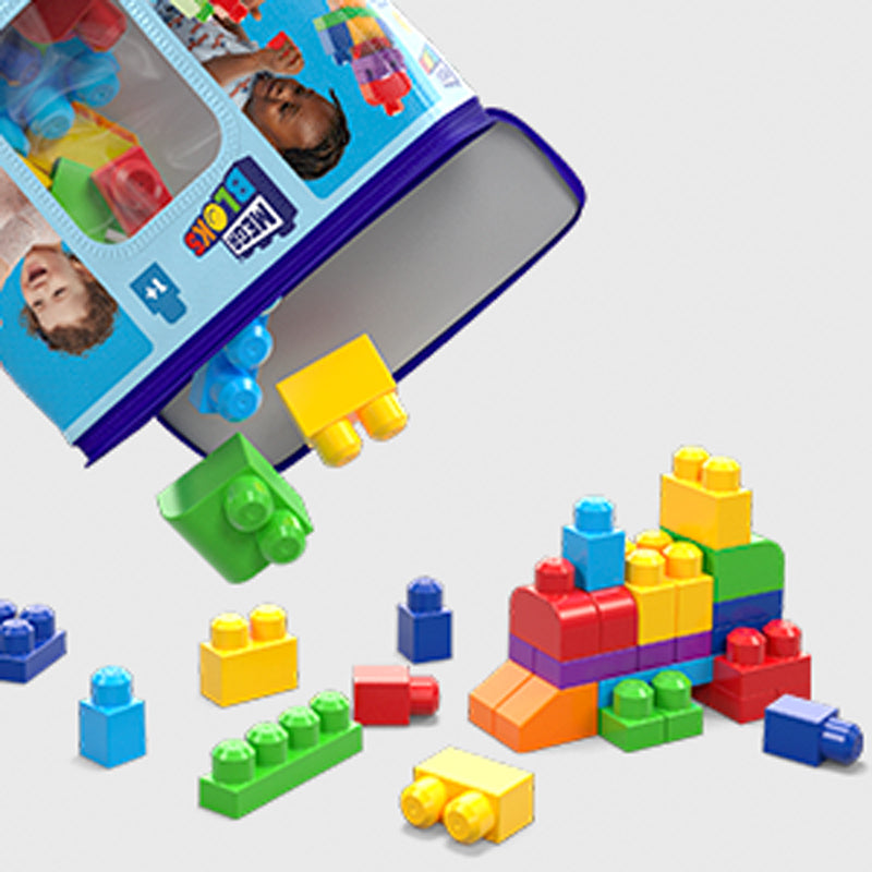 Mega Bloks First Builders Big Building Bag, 60pcs - Blue