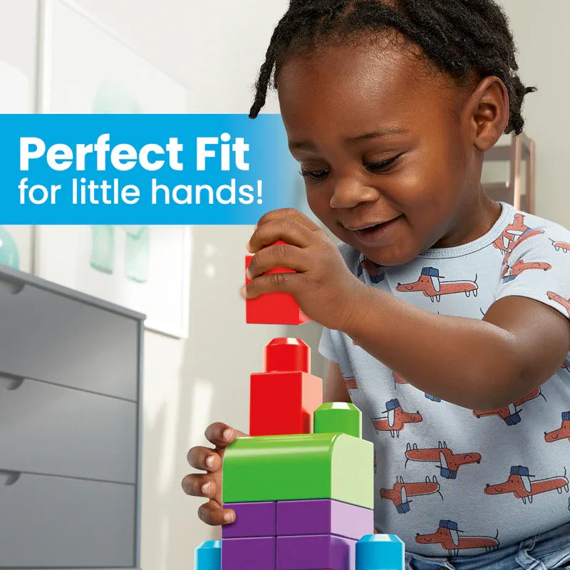 building block✨完売✨DISC Mega Bloks First Builders Big Building Bag, 60pcs - Blue | Pupsik