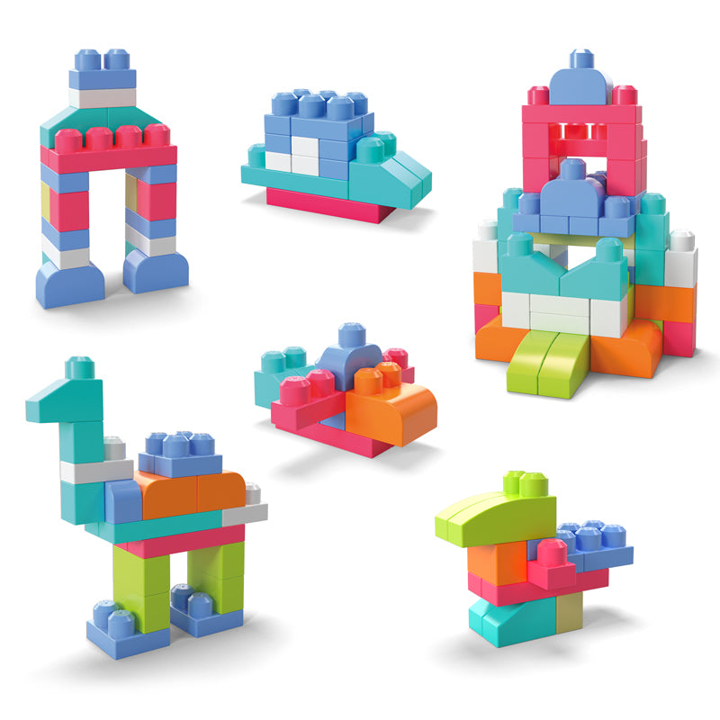 Mega Bloks First Builders Big Building Bag, 60pcs - Pink