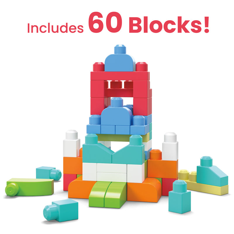 Mega Bloks First Builders Big Building Bag, 60pcs - Pink