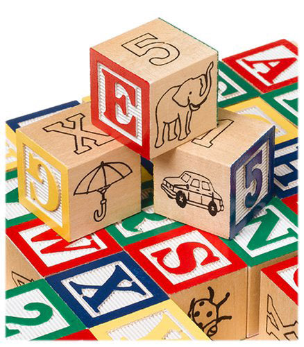 Melissa & Doug Classic ABC Block Cart (30pcs)
