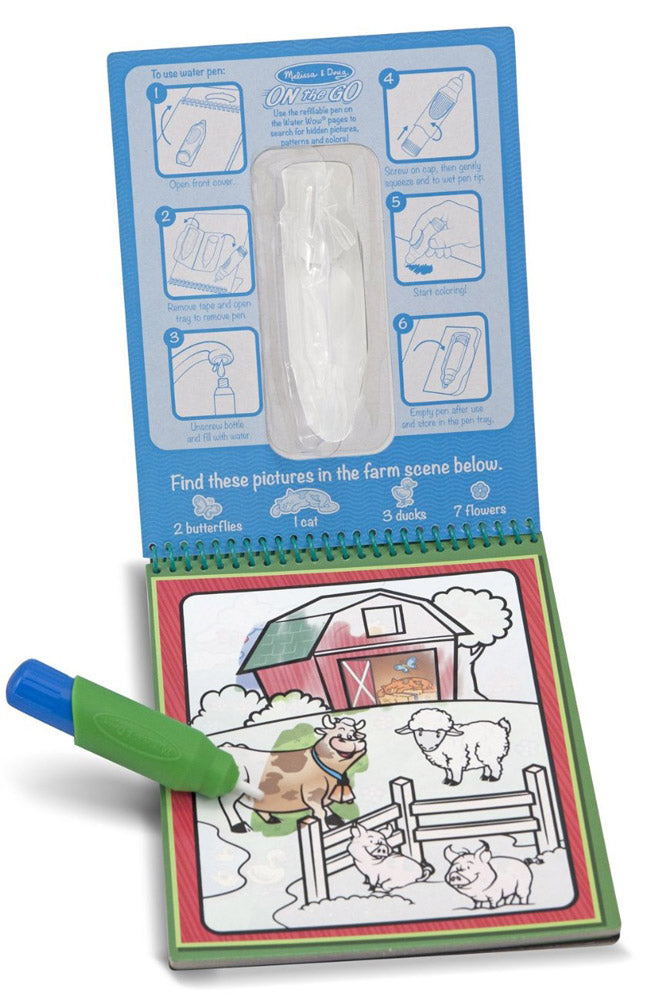 Melissa & Doug Water Wow! Brush Colouring Pad (13 Types) - Pupsik Singapore