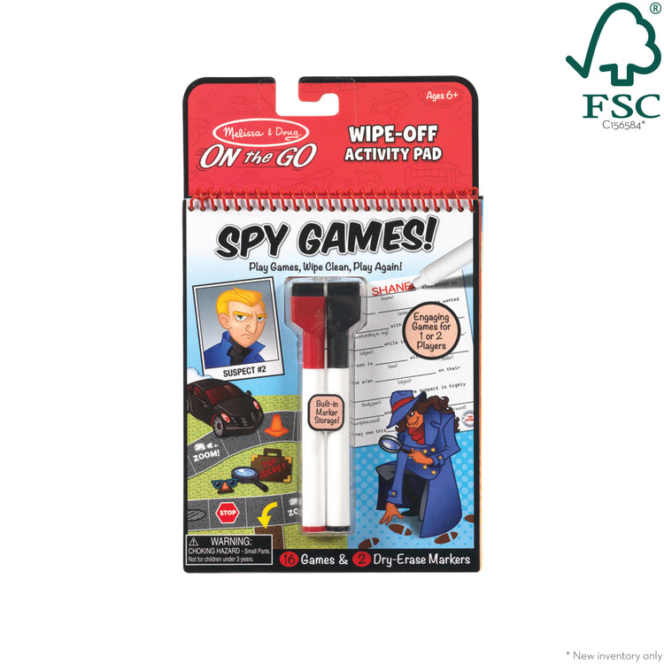 Melissa & Doug On the Go Wipe-Off Activity Pad - Spy Games