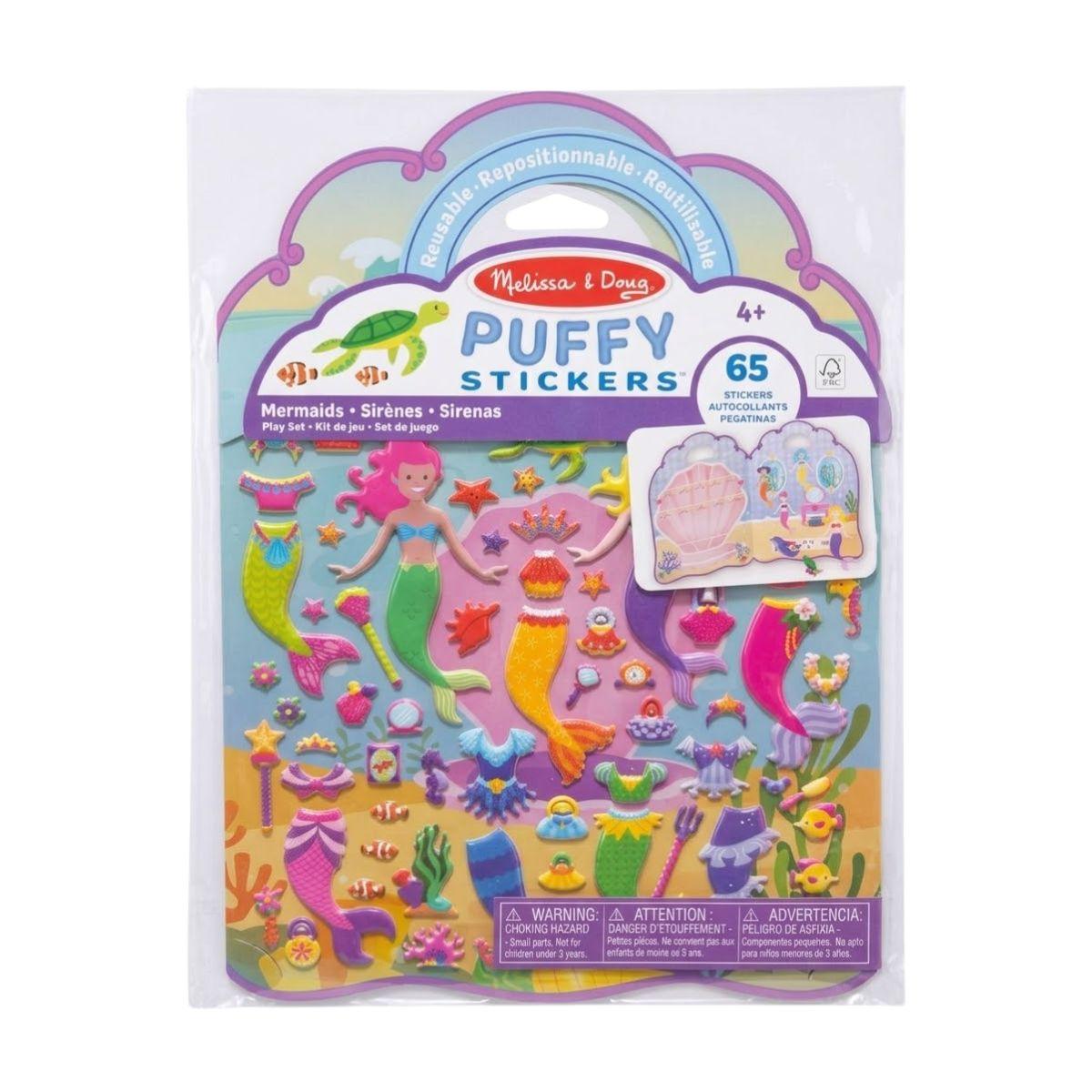Melissa & Doug Reusable Puffy Stickers Play Set (6 Designs) - Pupsik Singapore
