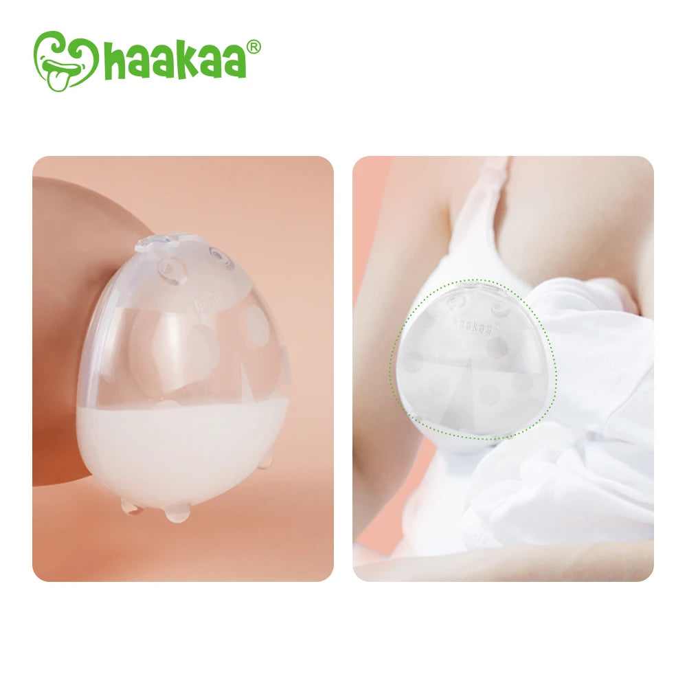 [2-pack] Haakaa Ladybug Silicone Milk Collector with Storage Bag (75ml)