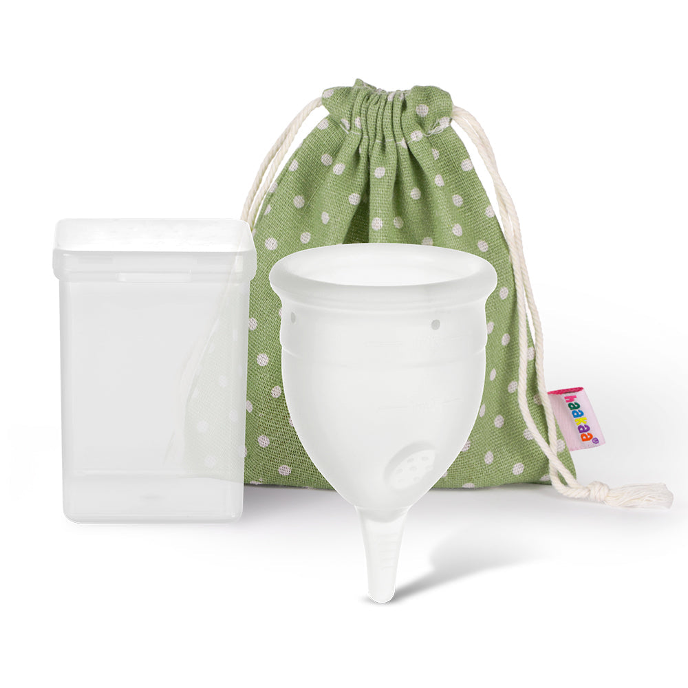 Haakaa SensiCup Frosted Menstrual Cup, 1-Pack (2 Sizes)