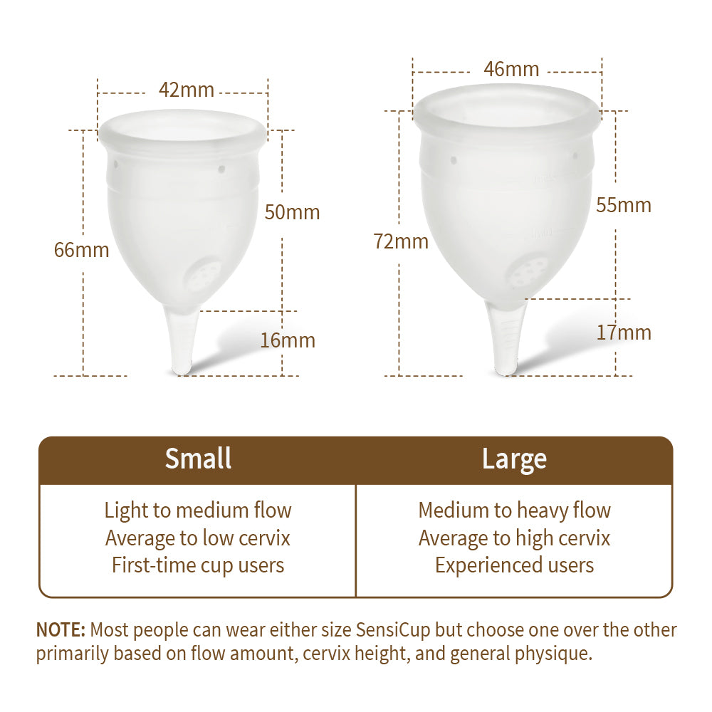 Haakaa SensiCup Frosted Menstrual Cup, 2-Pack (2 Sizes)