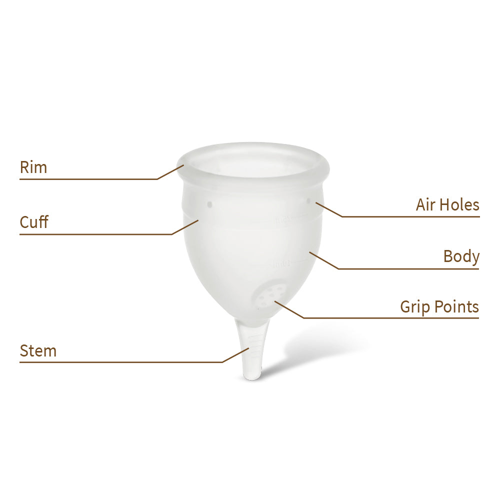 Haakaa SensiCup Frosted Menstrual Cup, 2-Pack (2 Sizes)