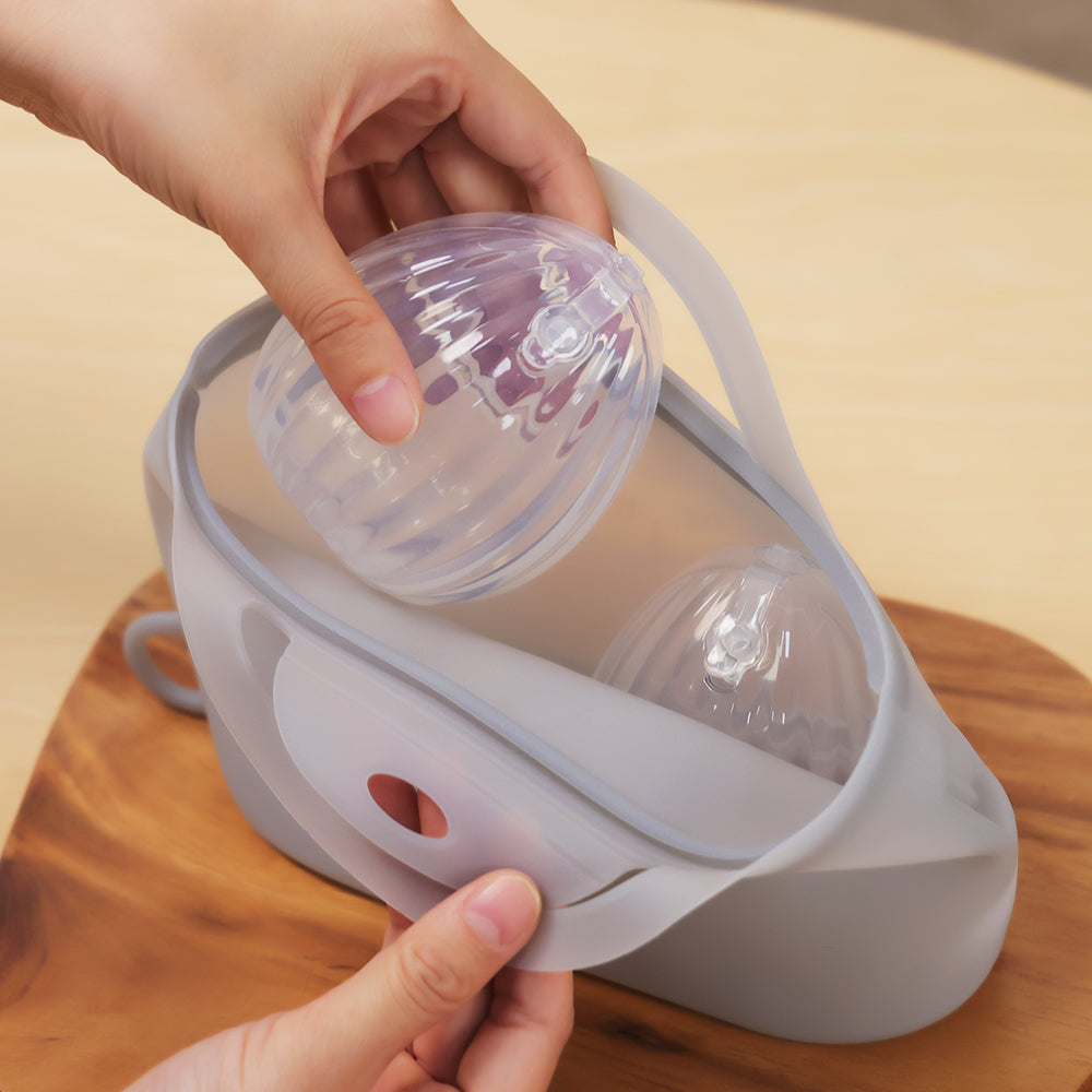 Haakaa Shell Wearable Silicone Manual Breast Pump with Steriliser Bag (75ml x 2pcs)