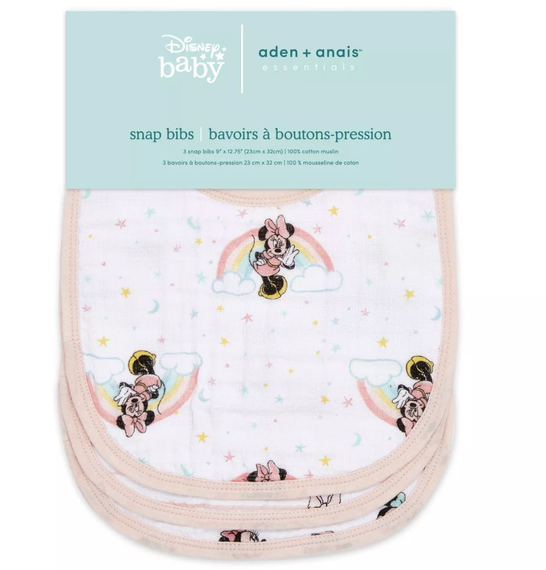 Aden Anais Essentials Disney Snap Bib, 3pk (2 Designs) - Pupsik Singapore