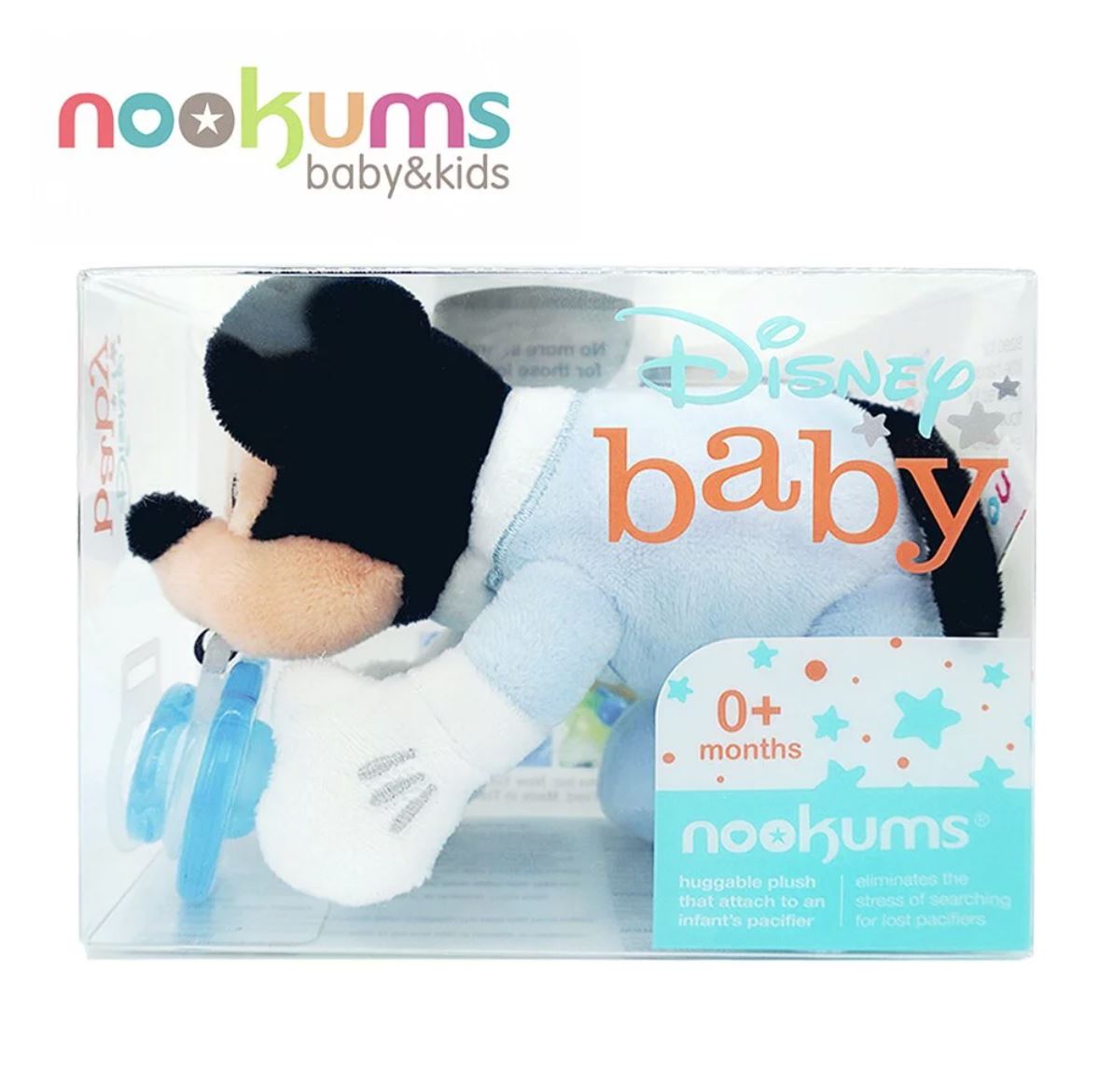 Nookums Paci-Plushies Buddies Pacifier Holder, Disney (4 Designs)