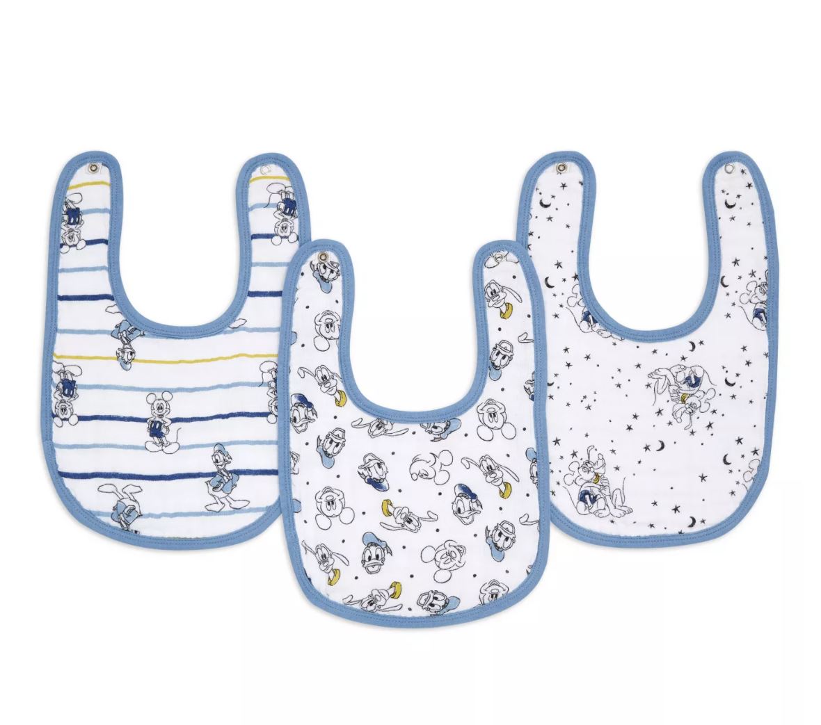 Aden Anais Essentials Disney Snap Bib, 3pk (2 Designs)