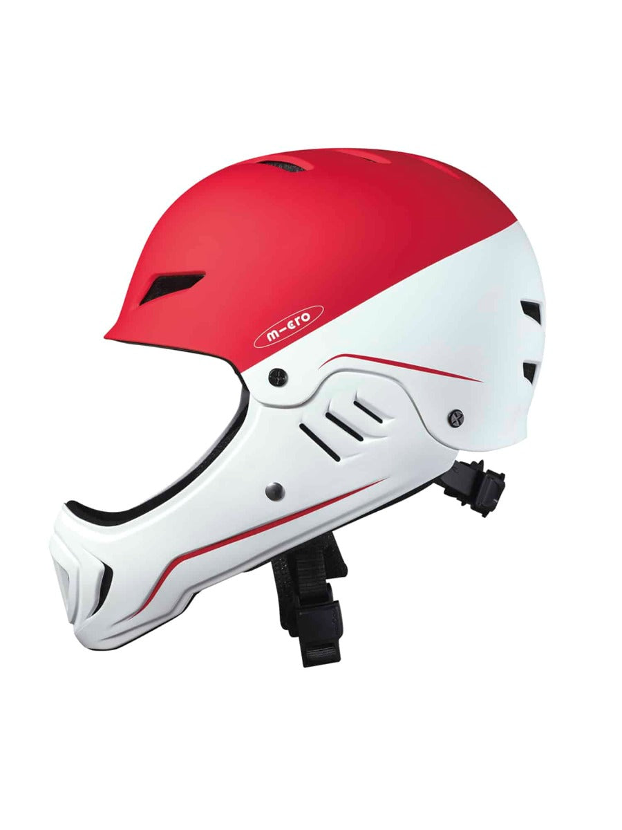 Micro Racing Helmet - White/Red (50-54cm)