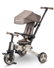 Micro Tricycle Latte: 6-in-1 Adaptive Comfort Folding Toddler Stroller & Push Trike