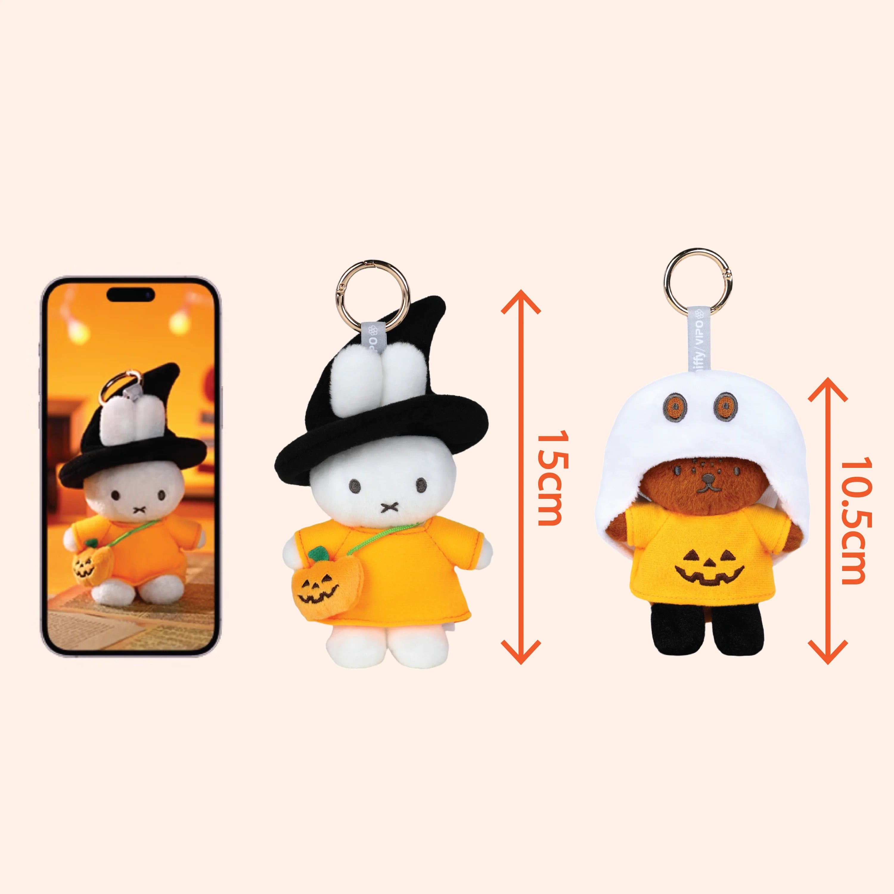 Miffy x VIPO Halloween Plush Keychain Blind Box, 1pk