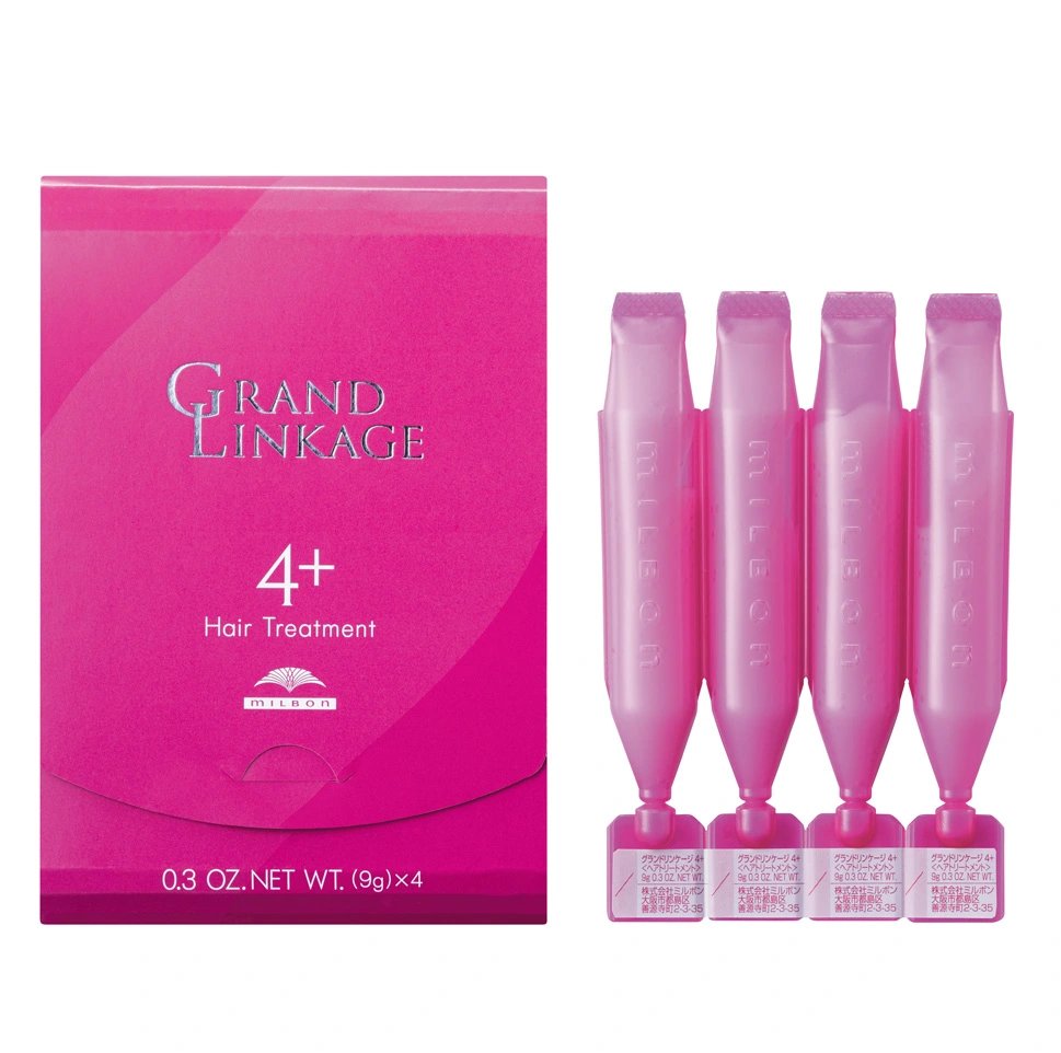 Milbon Grand Linkage 4+ Hair Treatment For Normal Hair, 4 x 9g