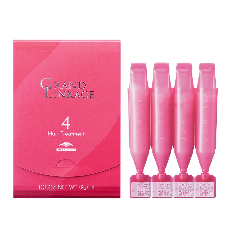 Milbon Grand Linkage 4 Hair Treatment For Fine Hair, 4 x 9g