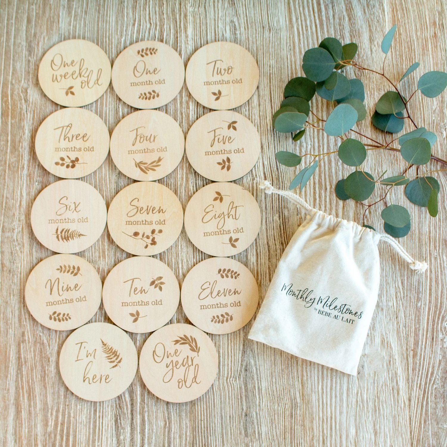 Bebe Au Lait Monthly Milestone Moments Set