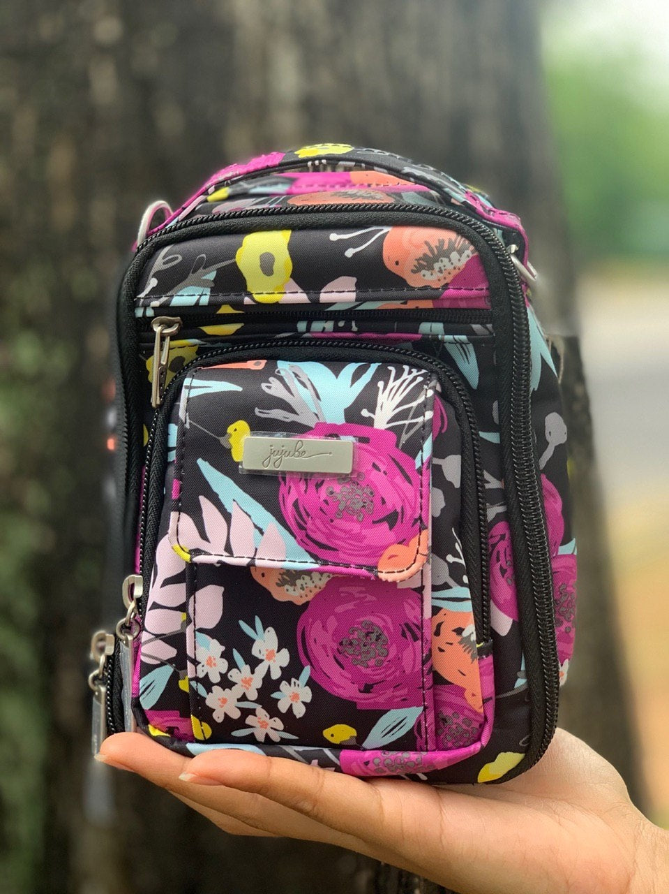 Jujube Mini Be Right Back Sling Bag - Black and Bloom