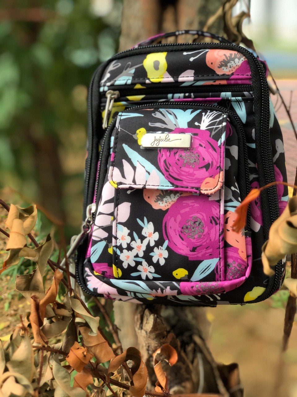 Jujube Mini Be Right Back Sling Bag - Black and Bloom