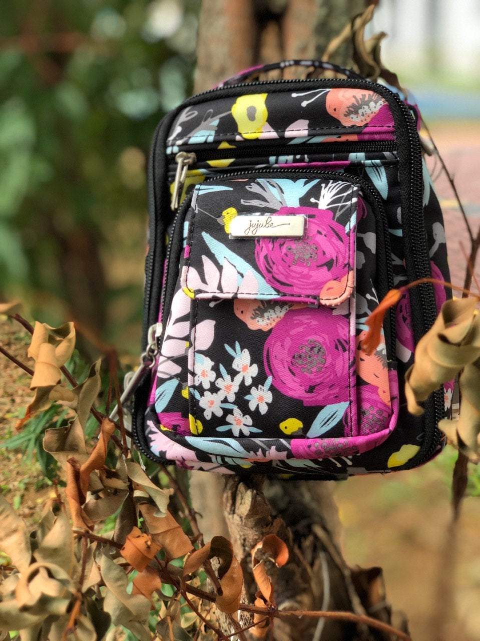 Jujube Mini Be Right Back Sling Bag - Black and Bloom