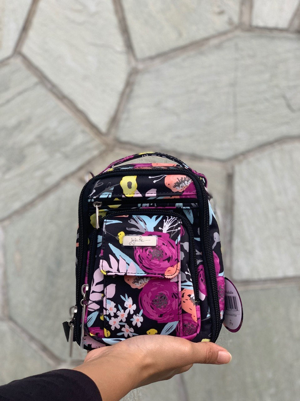 Jujube Mini Be Right Back Sling Bag - Black and Bloom