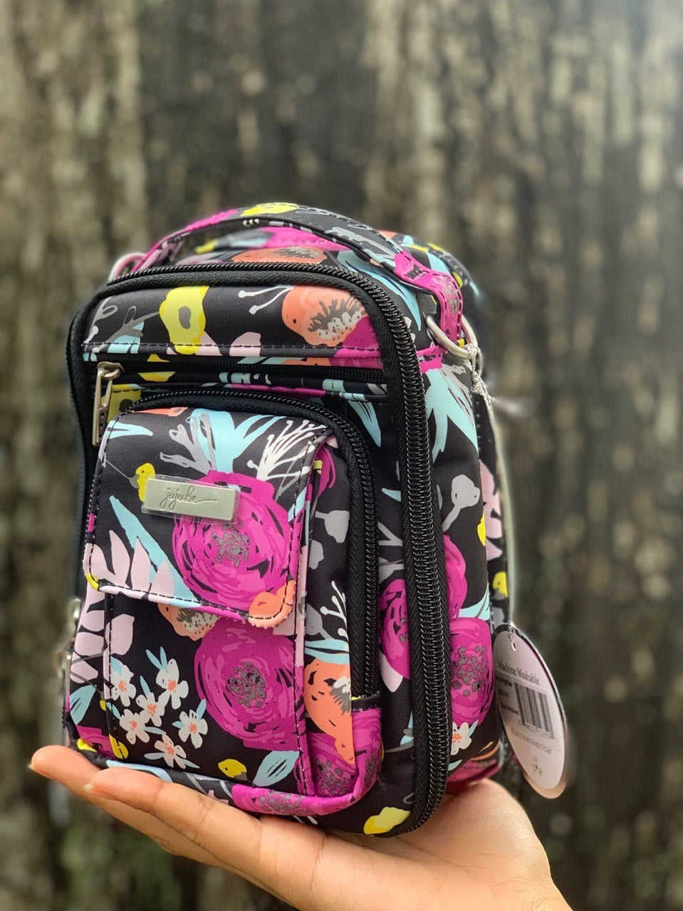 Jujube Mini Be Right Back Sling Bag - Black and Bloom