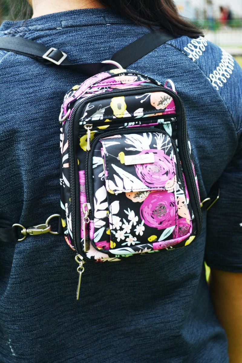 Jujube Mini Be Right Back Sling Bag - Black and Bloom