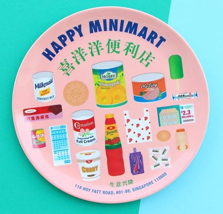 The Little Drom Store Melamine Plate (8 inch) (25 Designs) - Pupsik Singapore