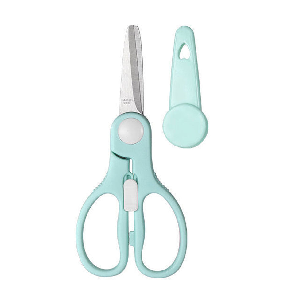 Biomom Stainless Steel Baby Food Scissors with Travel Case (2 Colors) - Pupsik Singapore