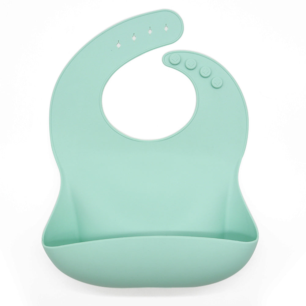 Biomom Silicone Plain Round Baby Bib (16 colors) - Pupsik Singapore