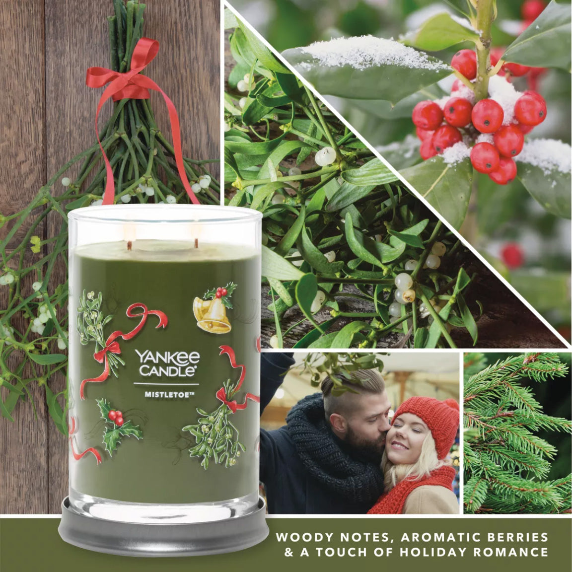 Yankee Candle Signature Large Tumbler Candle, 2-wicks (20oz) - Mistletoe