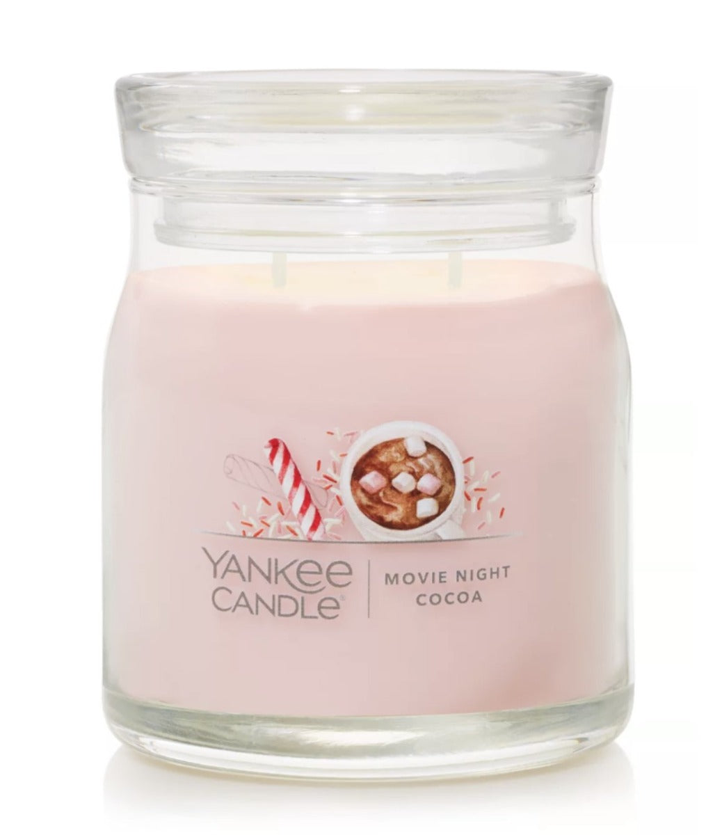 Yankee Candle Signature Medium Jar Candle, 2-wicks (13oz) - Movie Night Cocoa