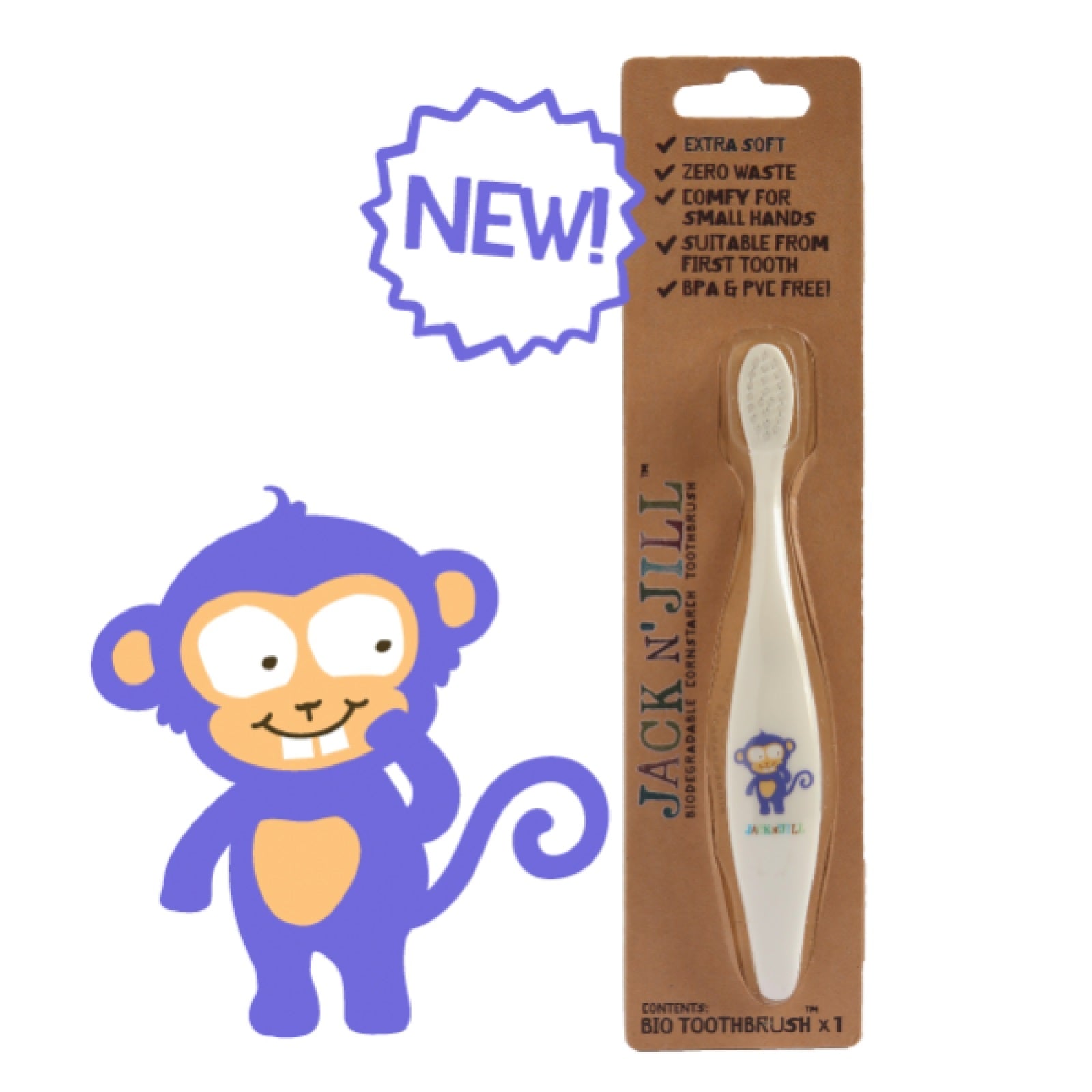 Jack N' Jill Bio Toothbrush (5 Designs) - Pupsik Singapore