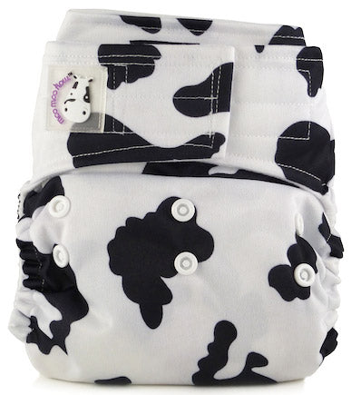 Moo Moo Kow One Size Aplix Cloth Diaper (2 colors)