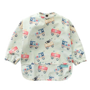 Biomom Baby Smock Bib - Moos & Tractors (2 Sizes)
